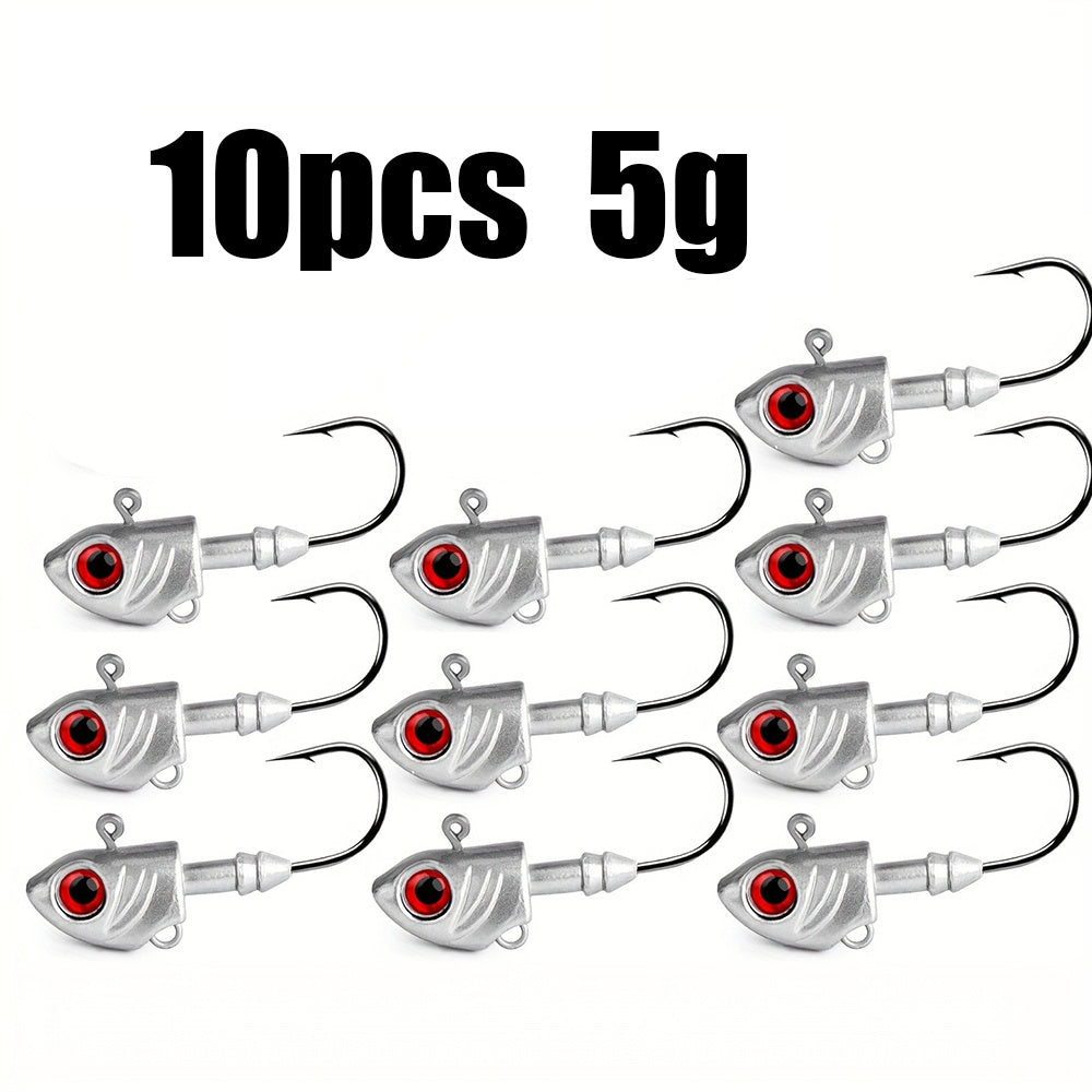 Luminous 10pcs Swimbait Jig Heads
