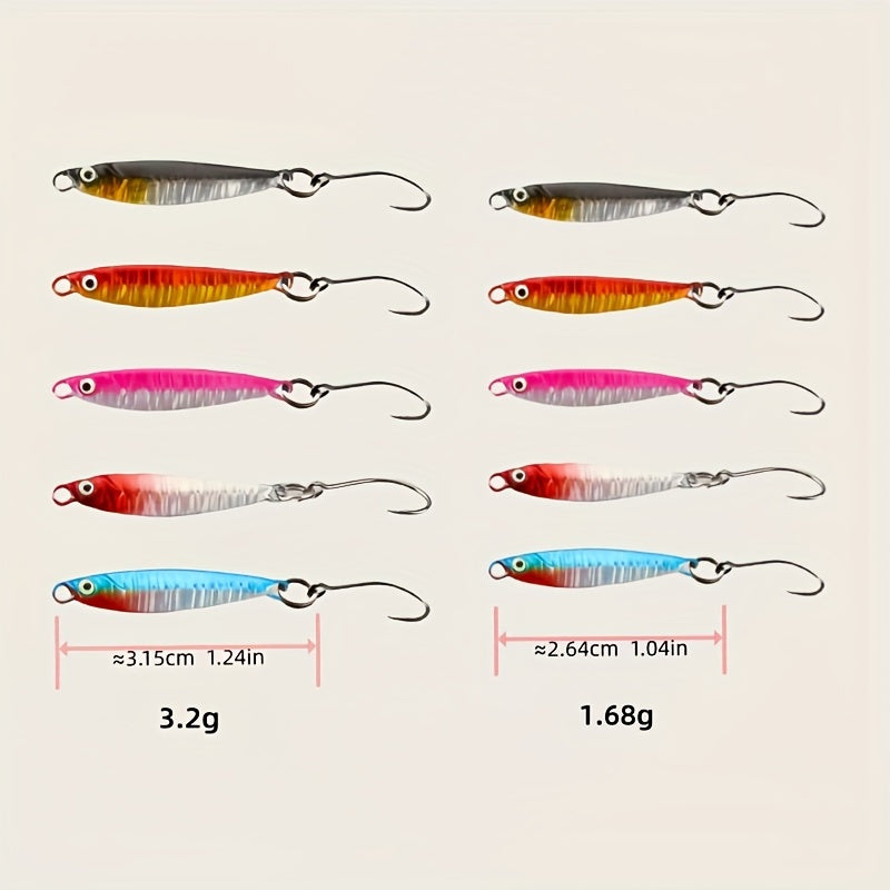 5pcs Iron Alloy Micro Lure Fishing Bait