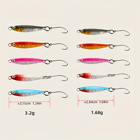 5pcs Iron Alloy Micro Lure Fishing Bait