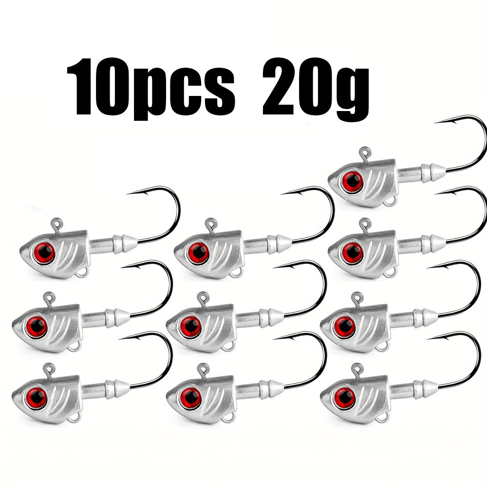 Luminous 10pcs Swimbait Jig Heads