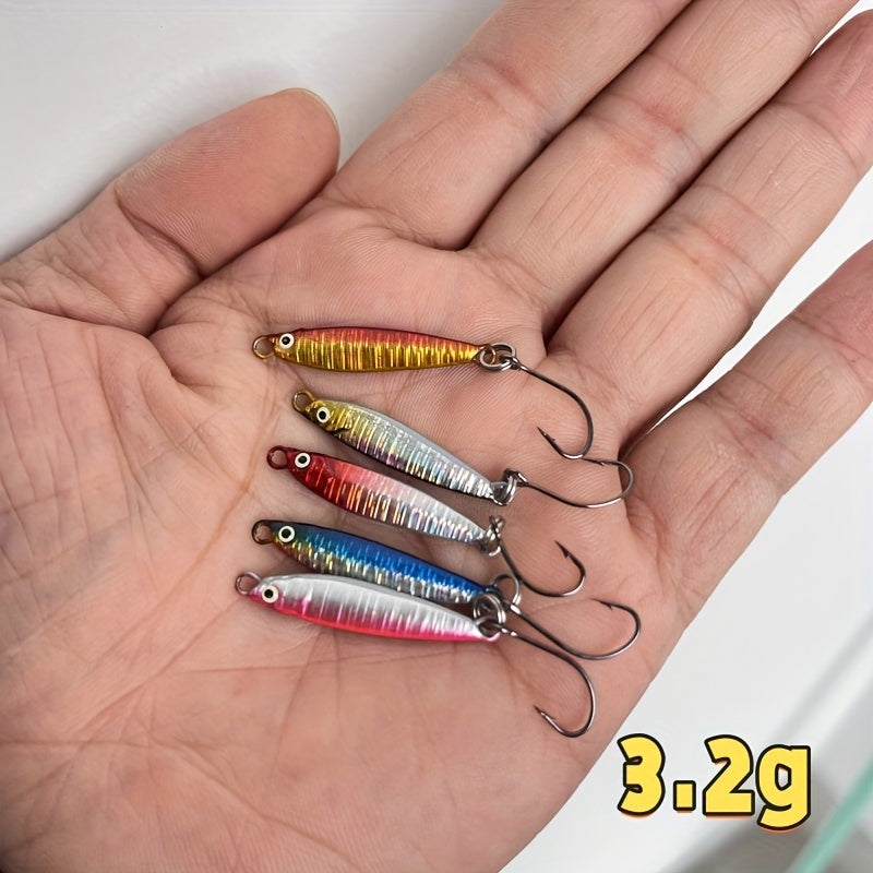 5pcs Iron Alloy Micro Lure Fishing Bait