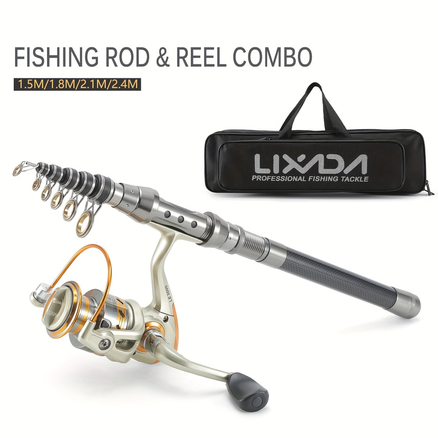 Telescopic Fishing Rod and Reel Combo