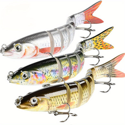 3/5pcs Slow Sinking Lifelike Swimbait Fishing Lures