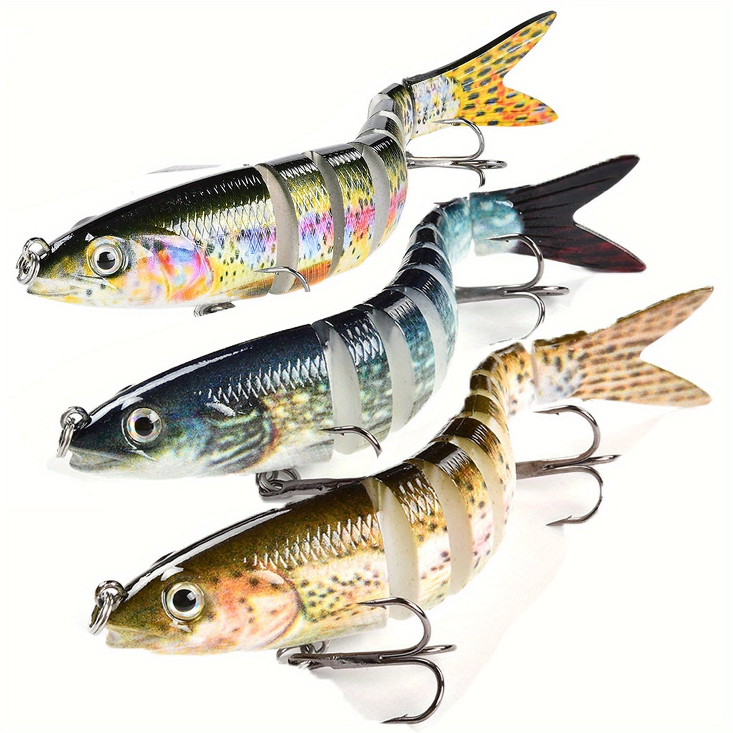 3/5pcs Slow Sinking Lifelike Swimbait Fishing Lures