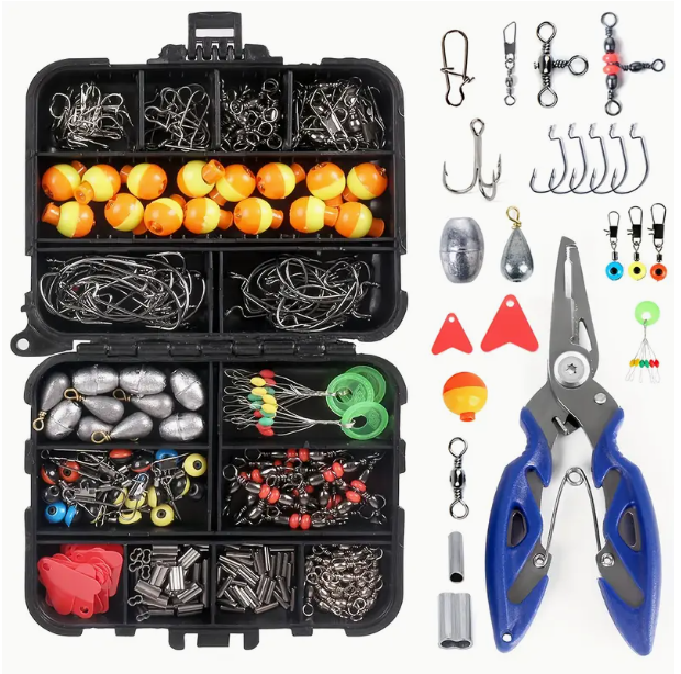 263pcs Fishing Accessories Set With Tackle Box