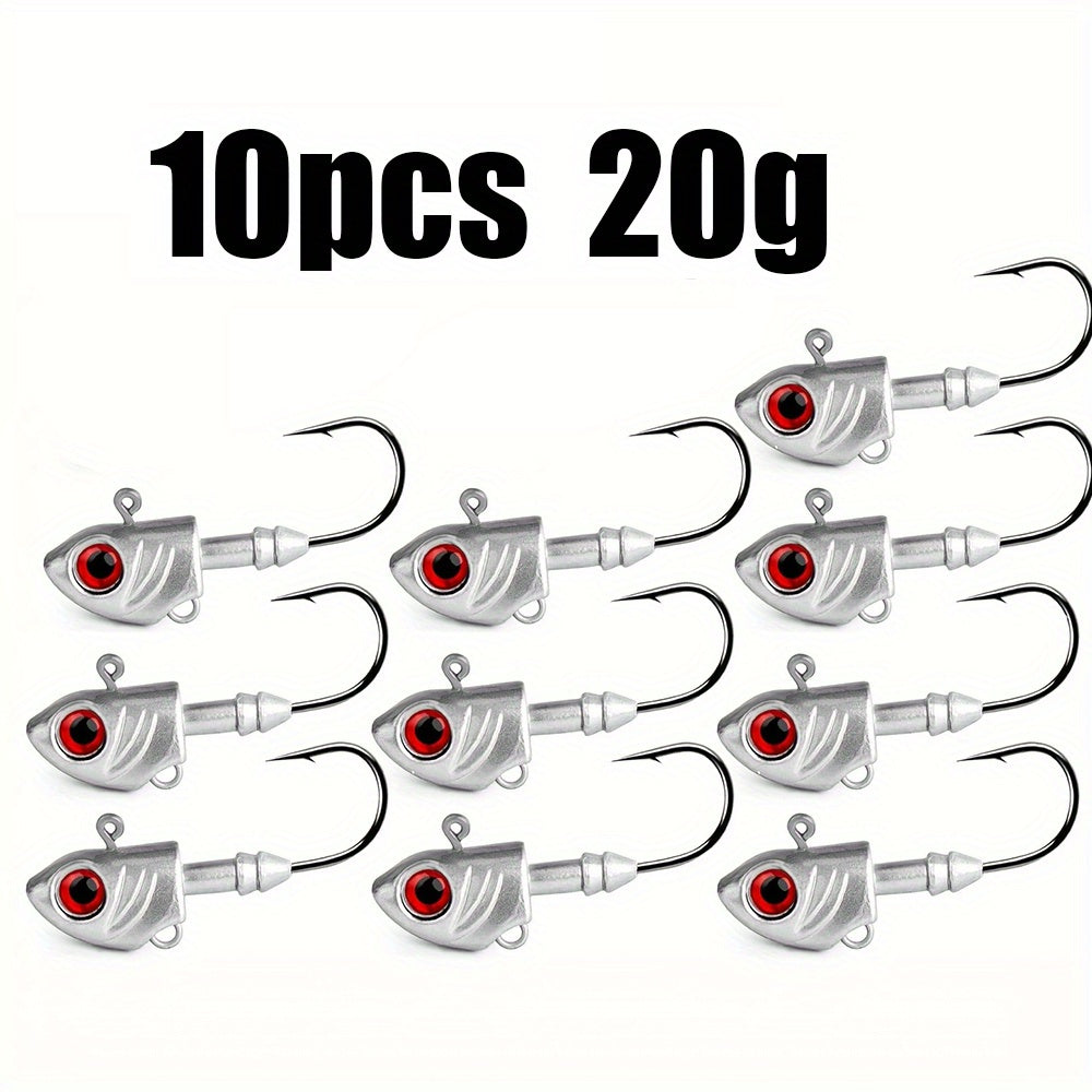 Luminous 10pcs Swimbait Jig Heads