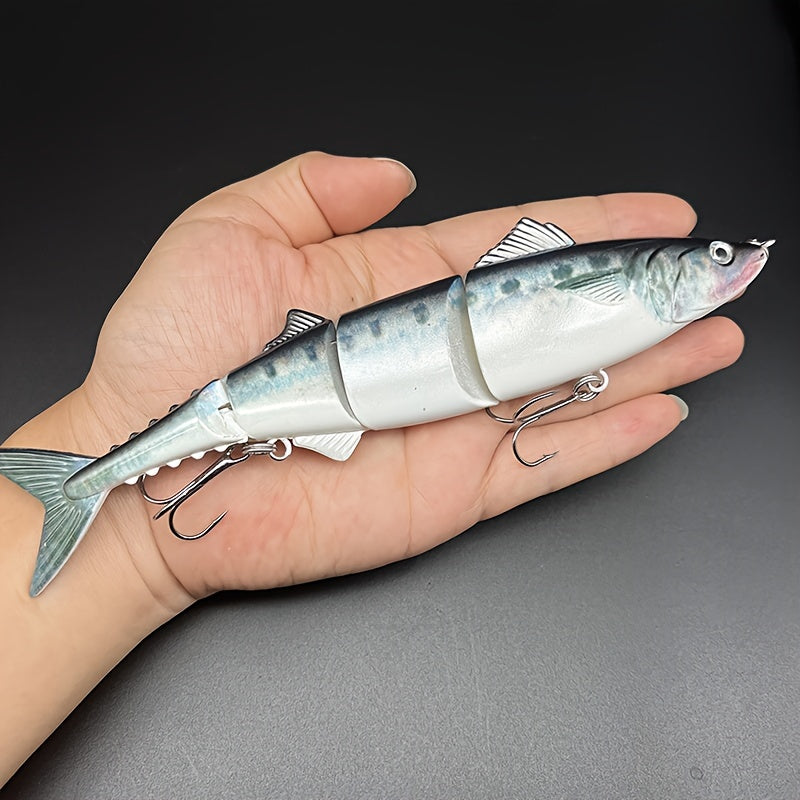 1pc Multi-Jointed Sinking Fishing Lure, Realistic Swimming Action