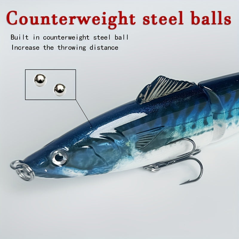 1pc Multi-Jointed Sinking Fishing Lure, Realistic Swimming Action
