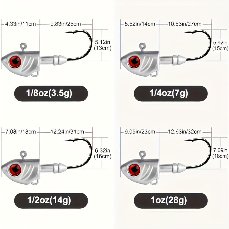 Luminous 10pcs Swimbait Jig Heads