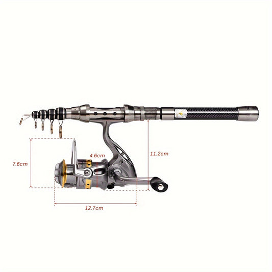 Telescopic Fishing Rod and Reel Combo
