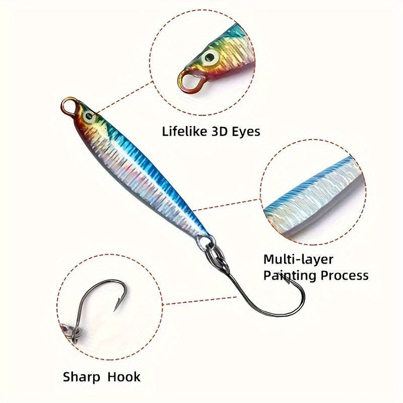 5pcs Iron Alloy Micro Lure Fishing Bait