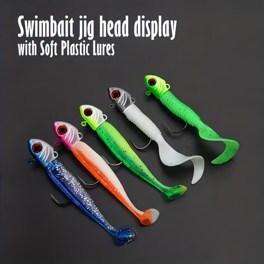 Luminous 10pcs Swimbait Jig Heads