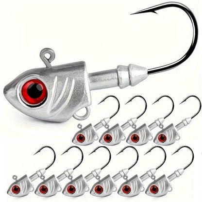 Luminous 10pcs Swimbait Jig Heads