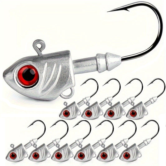 Luminous 10pcs Swimbait Jig Heads