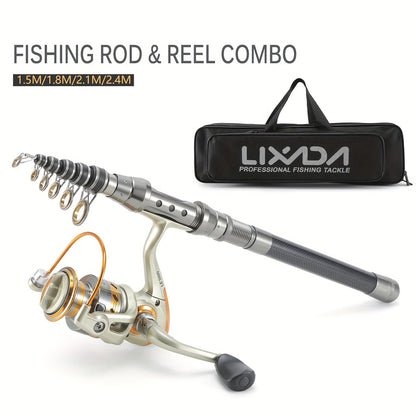 Telescopic Fishing Rod and Reel Combo
