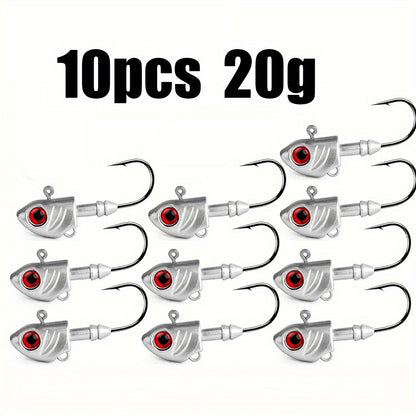 Luminous 10pcs Swimbait Jig Heads