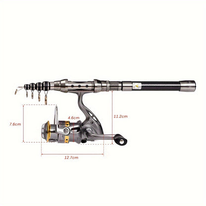 Telescopic Fishing Rod and Reel Combo