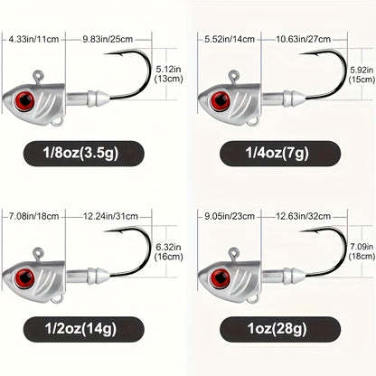 Luminous 10pcs Swimbait Jig Heads